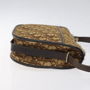 Christian Dior Trotter Canvas Shoulder Bag Brown Gold Auth 123107-3