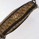 Christian Dior Trotter Canvas Shoulder Bag Brown Gold Auth 123107-6