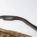 Christian Dior Trotter Canvas Shoulder Bag Brown Gold Auth 123107-8