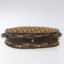 Christian Dior Trotter Canvas Shoulder Bag Brown Gold Auth 123107-5