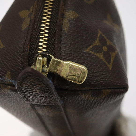 LOUIS VUITTON Monogram Trousse Demi Ronde Cosmetic Pouch M47520 LV Auth 123118
