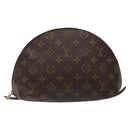 LOUIS VUITTON Monogram Trousse Demi Ronde Cosmetic Pouch M47520 LV Auth 123118-13