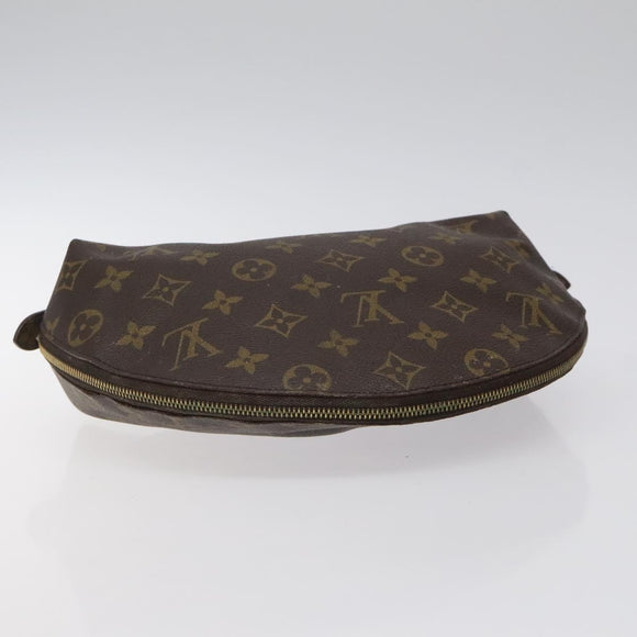 LOUIS VUITTON Monogram Trousse Demi Ronde Cosmetic Pouch M47520 LV Auth 123118