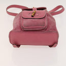 GUCCI Bamboo Backpack Suede Pink Gold 003 1956 0030 Auth 123132-5