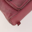 GUCCI Bamboo Backpack Suede Pink Gold 003 1956 0030 Auth 123132-16