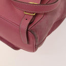 GUCCI Bamboo Backpack Suede Pink Gold 003 1956 0030 Auth 123132-17