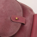 GUCCI Bamboo Backpack Suede Pink Gold 003 1956 0030 Auth 123132-19
