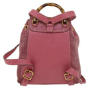 GUCCI Bamboo Backpack Suede Pink Gold 003 1956 0030 Auth 123132-2
