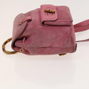 GUCCI Bamboo Backpack Suede Pink Gold 003 1956 0030 Auth 123132-4