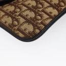 Christian Dior Trotter Canvas Shoulder Bag Brown Gold Auth 123133-14