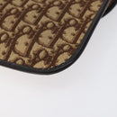 Christian Dior Trotter Canvas Shoulder Bag Brown Gold Auth 123133-15
