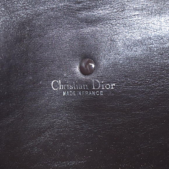 Christian Dior Trotter Canvas Shoulder Bag Brown Gold Auth 123133