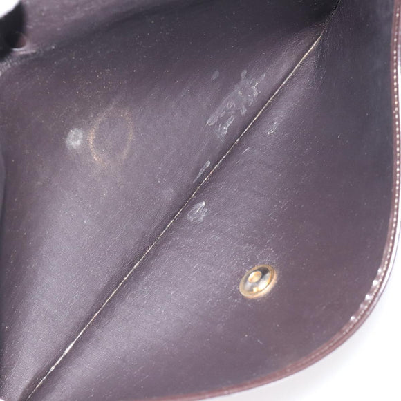 Christian Dior Trotter Canvas Shoulder Bag Brown Gold Auth 123133