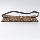 Christian Dior Trotter Canvas Shoulder Bag Brown Gold Auth 123133-5