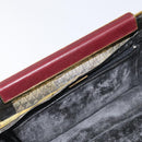 BALLY Quilted Chain Shoulder Bag Leather Bordeaux Gold Auth 123134-9