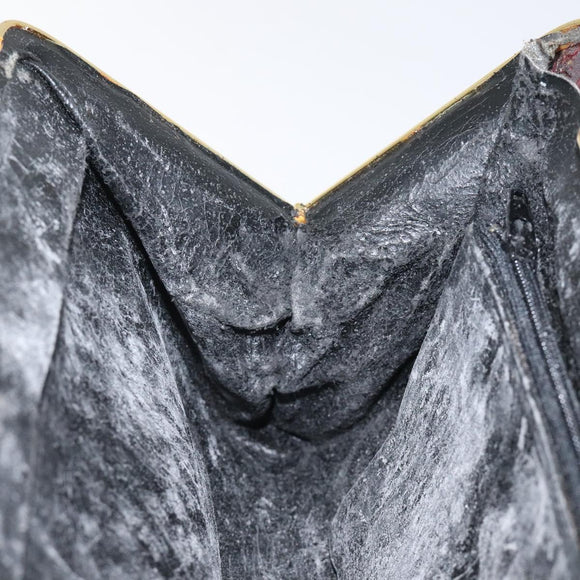 BALLY Quilted Chain Shoulder Bag Leather Bordeaux Gold Auth 123134