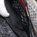 BALLY Quilted Chain Shoulder Bag Leather Bordeaux Gold Auth 123134-12