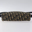 Christian Dior Trotter Canvas Shoulder Bag Navy Gold Auth 123142-9