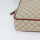 CELINE Macadam Canvas Shoulder Bag Beige Gold Auth 123145-9