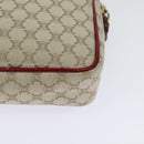 CELINE Macadam Canvas Shoulder Bag Beige Gold Auth 123145-16
