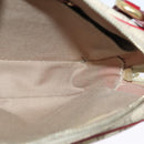 CELINE Macadam Canvas Shoulder Bag Beige Gold Auth 123145-18