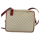 CELINE Macadam Canvas Shoulder Bag Beige Gold Auth 123145-2