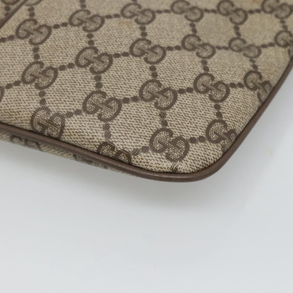 GUCCI GG Supreme Web Sherry Line Shoulder Bag PVC Beige 98 02 047 Auth 123148