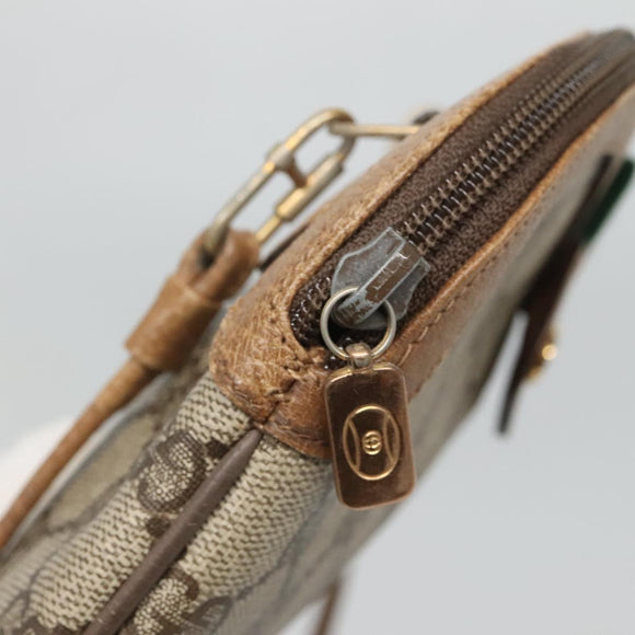 GUCCI GG Supreme Web Sherry Line Shoulder Bag PVC Beige 98 02 047 Auth 123148