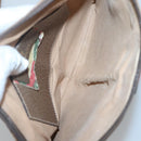 GUCCI GG Supreme Web Sherry Line Shoulder Bag PVC Beige 98 02 047 Auth 123148-11