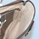 GUCCI GG Supreme Web Sherry Line Shoulder Bag PVC Beige 98 02 047 Auth 123148-18