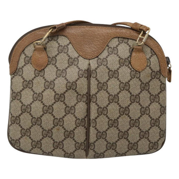 GUCCI GG Supreme Web Sherry Line Shoulder Bag PVC Beige 98 02 047 Auth 123148 - 0