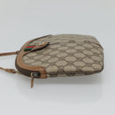 GUCCI GG Supreme Web Sherry Line Shoulder Bag PVC Beige 98 02 047 Auth 123148-4