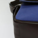 PRADA Shoulder Bag Canvas Blue Silver Auth 123152-10