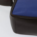 PRADA Shoulder Bag Canvas Blue Silver Auth 123152-15