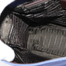 PRADA Shoulder Bag Canvas Blue Silver Auth 123152-18