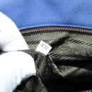 PRADA Shoulder Bag Canvas Blue Silver Auth 123152-11