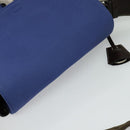 PRADA Shoulder Bag Canvas Blue Silver Auth 123152-6