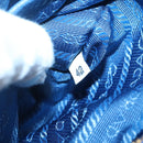 PRADA Shoulder Bag Nylon Turquoise Blue Gold Auth 123153-12