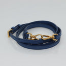 PRADA Shoulder Bag Nylon Turquoise Blue Gold Auth 123153-20