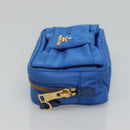 PRADA Shoulder Bag Nylon Turquoise Blue Gold Auth 123153-3