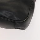GUCCI Bamboo Shoulder Bag Leather 2way Black Gold 001 1014 1577 0 Auth 123171-9