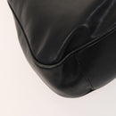 GUCCI Bamboo Shoulder Bag Leather 2way Black Gold 001 1014 1577 0 Auth 123171-16