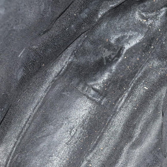 GUCCI Bamboo Shoulder Bag Leather 2way Black Gold 001 1014 1577 0 Auth 123171