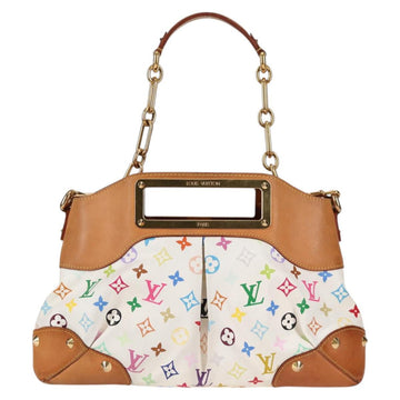 LOUIS VUITTON Monogram Multicolor Judy MM Bag 2Way White M40255 LV Auth 123177V - 0