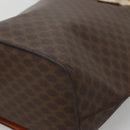 CELINE Macadam Canvas Shoulder Bag PVC Leather Brown Gold Auth 123185-15