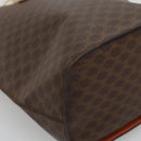 CELINE Macadam Canvas Schoudertas PVC Leer Bruin Goud Auth 123185-16