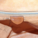 CELINE Macadam Canvas Schoudertas PVC Leer Bruin Goud Auth 123185-17