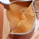 CELINE Macadam Canvas Schoudertas PVC Leer Bruin Goud Auth 123185-11