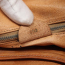 CELINE Macadam Canvas Shoulder Bag PVC Leather Brown Gold Auth 123185-12