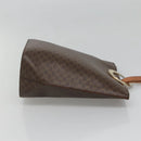 CELINE Macadam Canvas Schoudertas PVC Leer Bruin Goud Auth 123185-4